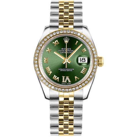 rolex datejust green diamond|rolex datejust 31 women.